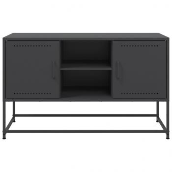 TV-Schrank Schwarz 100,5x39x60,5 cm Stahl