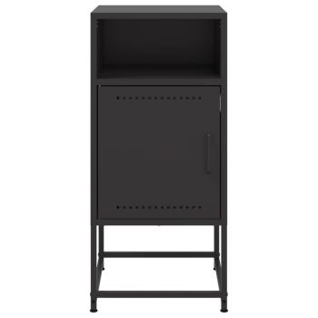 Nachttische 2 Stk. Schwarz 36x39x78 cm Stahl