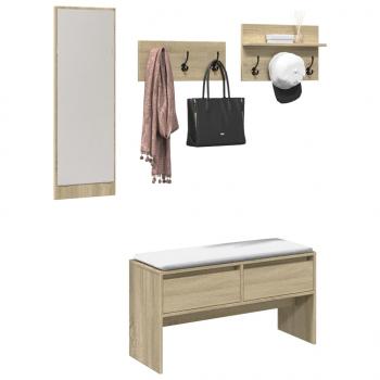 ARDEBO.de - 4-tlg. Flurmöbel-Set Sonoma-Eiche Holzwerkstoff