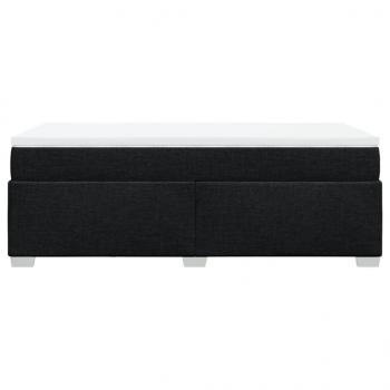 Boxspringbett mit Matratze Schwarz 80x200 cm Stoff
