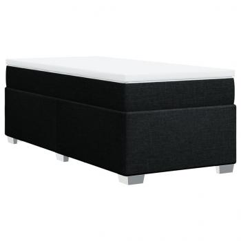 Boxspringbett mit Matratze Schwarz 80x200 cm Stoff