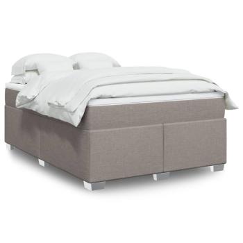 ARDEBO.de - Boxspringbett mit Matratze Taupe 140x190 cm Stoff
