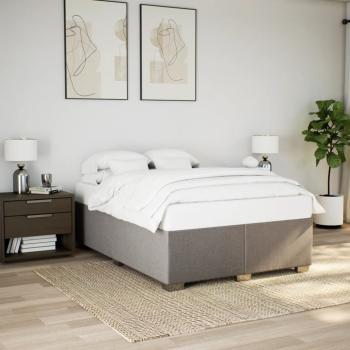 Boxspringbett mit Matratze Taupe 140x190 cm Stoff