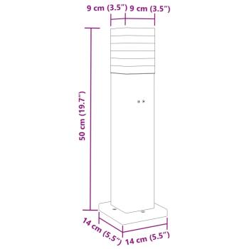 ARDEBO.de - Wegeleuchte mit Steckdose Schwarz 50 cm Aluminium