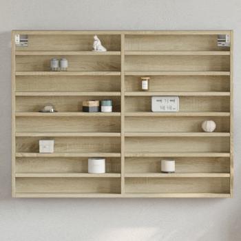 ARDEBO.de - Vitrinenschrank Sonoma-Eiche 100x8,5x75 cm Holzwerkstoff