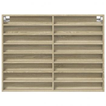 Vitrinenschrank Sonoma-Eiche 100x8,5x75 cm Holzwerkstoff
