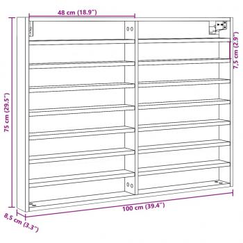 Vitrinenschrank Sonoma-Eiche 100x8,5x75 cm Holzwerkstoff