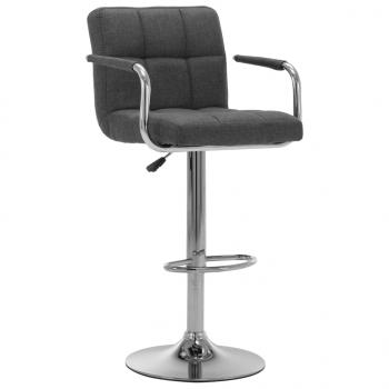 Barhocker Dunkelgrau Stoff