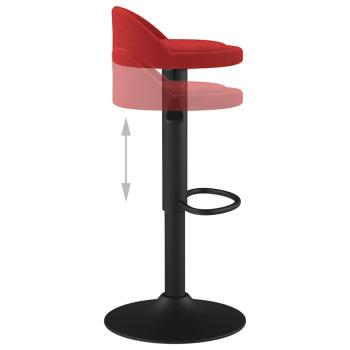 Barhocker 2 Stk. Weinrot Samt 