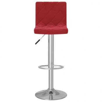 Barhocker 2 Stk. Weinrot Samt 