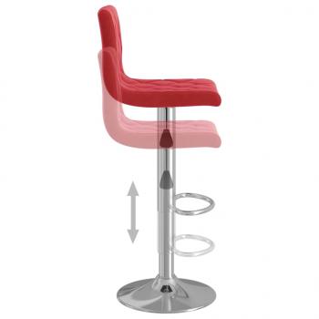 Barhocker 2 Stk. Weinrot Samt 