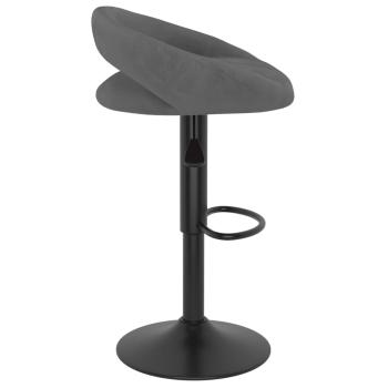 Barhocker 2 Stk. Dunkelgrau Samt 