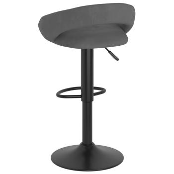 Barhocker 2 Stk. Dunkelgrau Samt 