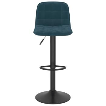 Barhocker 2 Stk. Blau Samt 