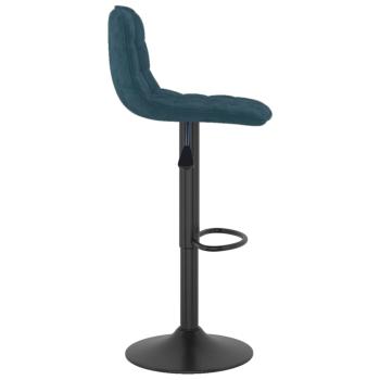 Barhocker 2 Stk. Blau Samt 