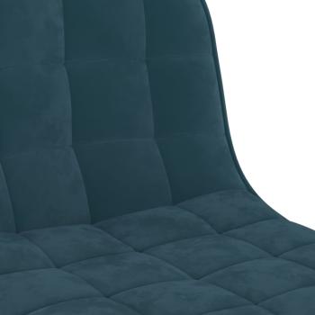 Barhocker 2 Stk. Blau Samt 