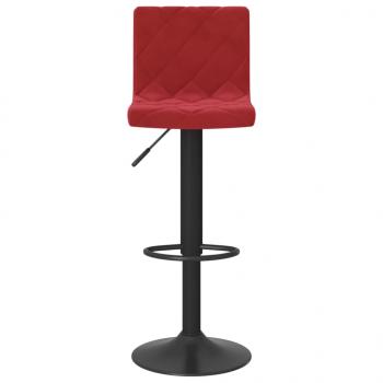 Barhocker 2 Stk. Weinrot Samt 