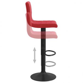 Barhocker 2 Stk. Weinrot Samt 