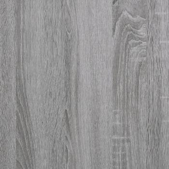 Beistelltisch mit Rollen Grau Sonoma 50x35x55,5cm Holzwerkstoff