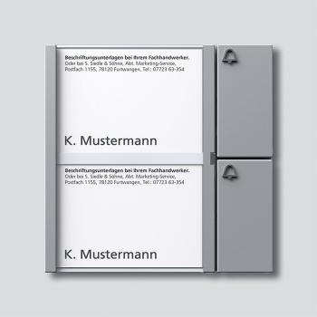 ARDEBO.de Siedle Vario BTM 650-02 SM Bus-Tasten-Modul, silber-metallic (200035735-00)