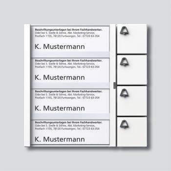 ARDEBO.de Siedle Vario BTM 650-04 W Bus-Tasten-Modul, weiß (200035740-00)