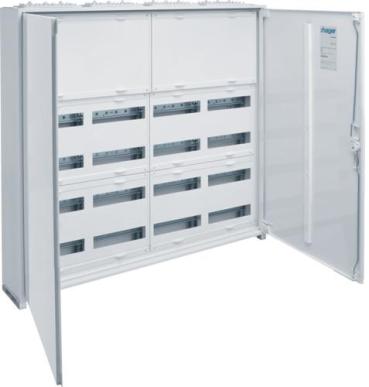 ARDEBO.de Hager FWB64N Feldverteiler AP, univers, IP44, SKII, 192PLE, 4x6 Reihen, Hutschienen-Abstand 150mm, 950x1050x161mm