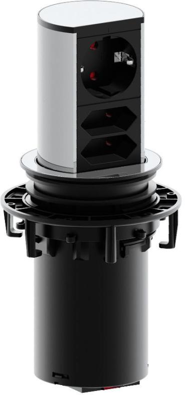 ARDEBO.de Bachmann 928.003 Steckdosenleiste Elevator, 3-fach