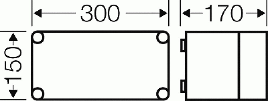 Hensel Mi0101 Leergehäuse 275x125x146 mm, nicht durchsichtiger Deckel