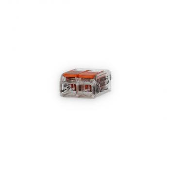 Wago 221-412 Compact-Verbindungsklemme, 2 Klemmstellen, transparent (Inhalt: 100 Stk.)
