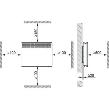 STIEBEL ELTRON CNS 150 Trend Wandkonvektor, 1.50kW/230V, alpinweiß (236527)