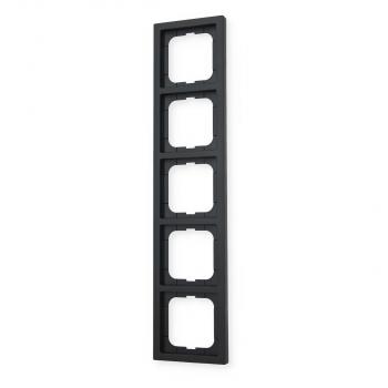 Busch-Jaeger 1725-885K Abdeckrahmen, future linear, 5-fach Rahmen, schwarz matt (2CKA001754A4423)