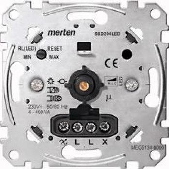 ARDEBO.de Merten Universal-Drehdimmer-Einsatz für LED-Lampen, AC 230 V~, 50 Hz (MEG5134-0000)