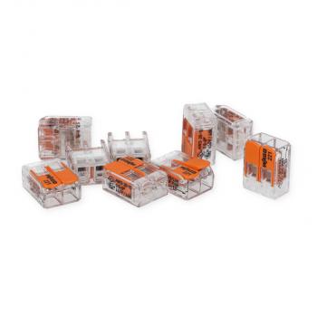 Wago 221-612 2 Leiter COMPACT Verbindungsklemme, 0,5-6 mm², transparent