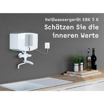 STIEBEL ELTRON EBK 5 K Kochendwassergerät, 5 Liter, 2kW, weiß (74288)