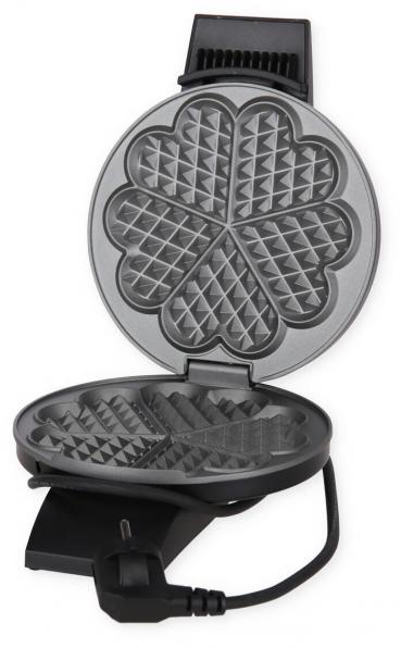 ARDEBO.de Cloer 1620 Waffelautomat, 930 W, Antihaftbeschichtung, stufenlos, schwarz