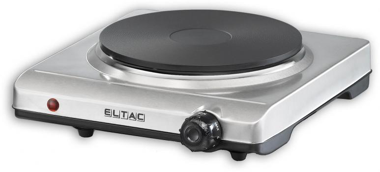 ARDEBO.de Eltac EK19 Kochplatte, 1500 W, Gussheizplatte, silber