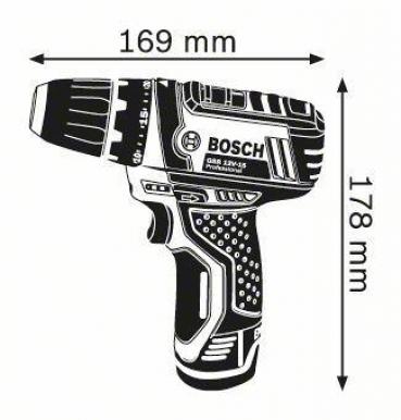 Bosch GSR 12V-15 Professional Akku-Bohrschrauber (0601868109), 2x Akku 2,0 Ah, 12 V, inkl. Ladegerät + L-Boxx