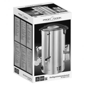 ProfiCook PC-HGA 1111 Heißgetränkeautomat, 1500 W, 16l, stufenlose Temperaturregelung, Füllstandsanzeige, edelstahl