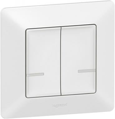 Legrand 752187 Valena Life with Netatmo Wandsender 2-fach, ultraweiß