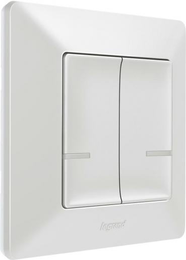 Legrand 752187 Valena Life with Netatmo Wandsender 2-fach, ultraweiß