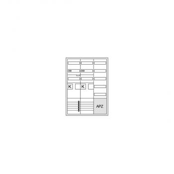 Hager ZB33ET225W1 Komplettschrank, universZ, 2 ZP, BKE-I, APZ, VT5, H=1100mm, 2-Feld, ESA