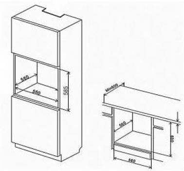 Exquisit EBE 555-1.1 EEK: A Einbaubackofen, 60 cm breit, 62 Liter, Ober-/Unterhitze, inox