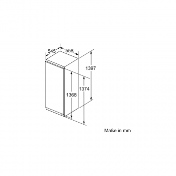 Siemens KI51FADE0 iQ700 Einbaukühlschrank, Nischenhöhe: 140 cm, 220 L, Festtürtechnik, superCooling, hyperFresh