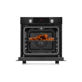 Amica EBPX 945 600 SM EEK: A+ Einbaubackofen, 60cm breit, 77 L, Pyrolyse, Eco-Funktion, 9 Backofenfunktionen, schwarz matt