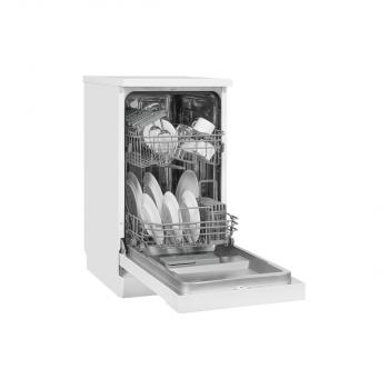 Exquisit GSP9109-030E Standgeschirrspüler, 45 cm breit, 9 Maßgedecke, Abklappbarer Tellerhalter, Extra trocknen, weiß