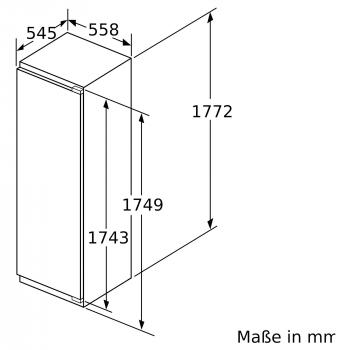 Neff KI1813FE0 N70 Einbaukühlschrank, Nischenhöhe: 177,5 cm, 319 L, Festtürtechnik, FreshSafe2, VarioShelf