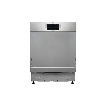 AEG FEE53680ZM Teilintegrierter Geschirrspüler, 60 cm breit, 13 Maßgedecke, AirDry, QuickLift, Satelliten-Sprüharm, edelstahl
