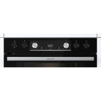 Gorenje Black Set 4 Pyrolyse Einbau-Herdset mit Glaskeramikkochfeld (BCPX6737E05BG+ECD634X), 60cm breit, Pyrolyse, Pizza Funktion, Schwarz