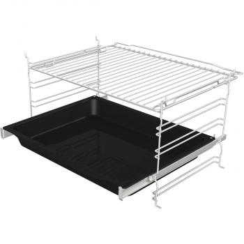 Gorenje Black Set 4 Pyrolyse Einbau-Herdset mit Glaskeramikkochfeld (BCPX6737E05BG+ECD634X), 60cm breit, Pyrolyse, Pizza Funktion, Schwarz