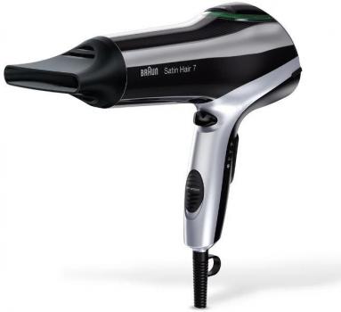 ARDEBO.de Braun Satin Hair 7 HD710 Haartrockner, 2200W, Iontec Technologie, Styling-Düse, schwarz/silber